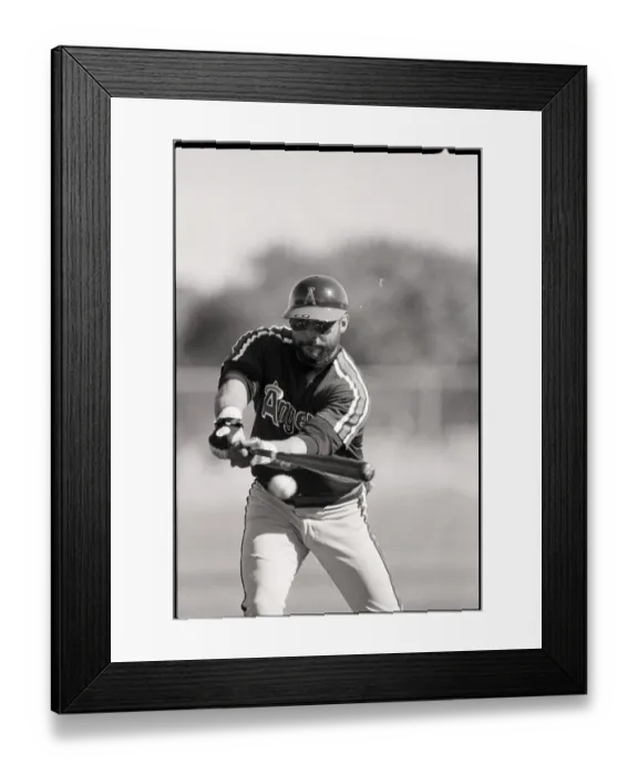 Framed Print : Reggie Jackson Swinging At Ball Framed Print : Reggie Jackson Swinging At Ball