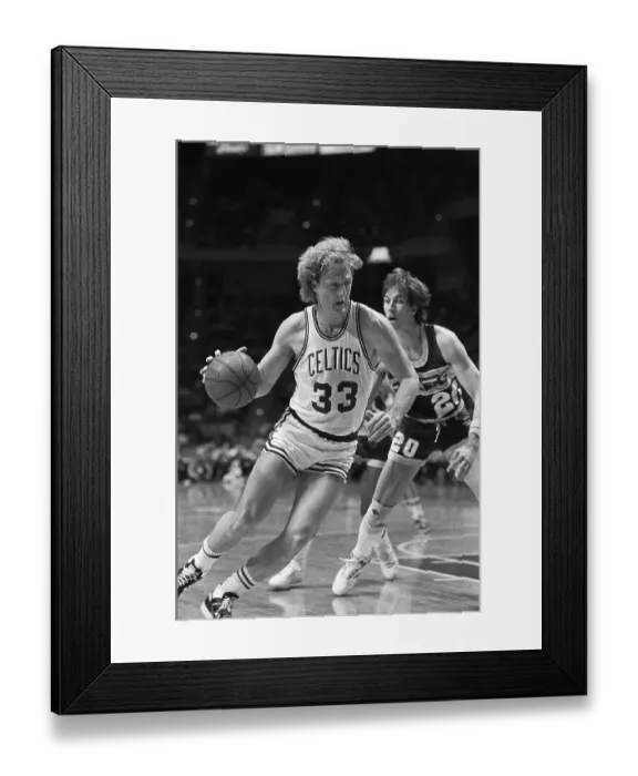 Framed Print : Larry Bird Running From Defense Framed Print : Larry Bird Running From Defense