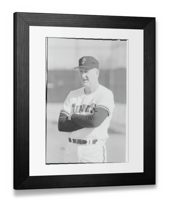 Framed Print : Giants Manager Roger Craig Concentrating on Spring Training Action