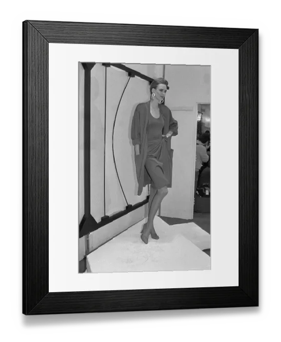 Framed Print : Model at Fashion Show by Donna Karan Framed Print : Model at Fashion Show by Donna Karan