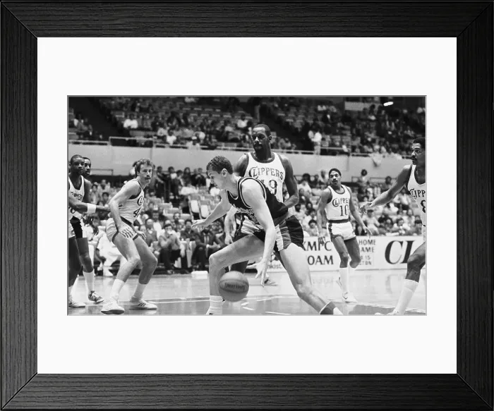 Framed Print : Sam Bowie Dribbles Around Cedric Maxwell Framed Print : Sam Bowie Dribbles Around Cedric Maxwell