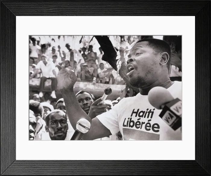 Framed Print : Sylvio Claude Addressing Supporters Framed Print : Sylvio Claude Addressing Supporters