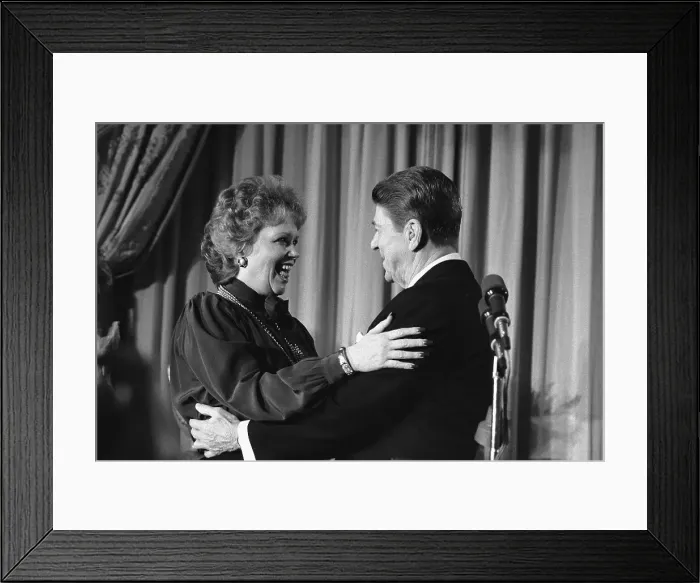 Framed Print : Ronald Reagan Greeting Daughter Maureen Framed Print : Ronald Reagan Greeting Daughter Maureen