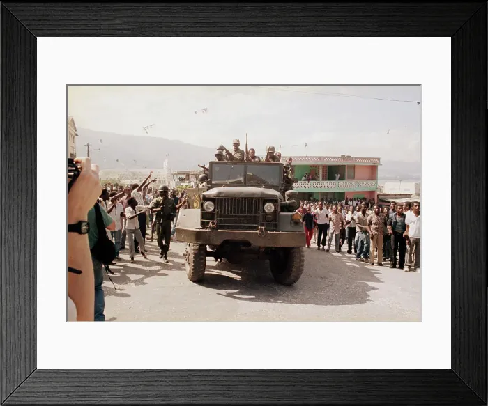 Framed Print : Haitian Street Unrest in 1986 Framed Print : Haitian Street Unrest in 1986
