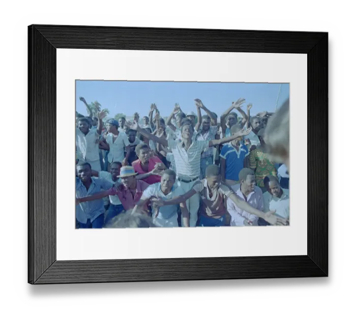 Framed Print : Crowd Celebrating Duvalier's Exile Framed Print : Crowd Celebrating Duvalier's Exile