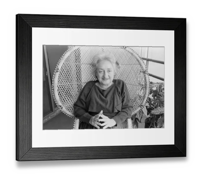 Framed Print : Feminist Betty Friedan on 65th Birthday Framed Print : Feminist Betty Friedan on 65th Birthday