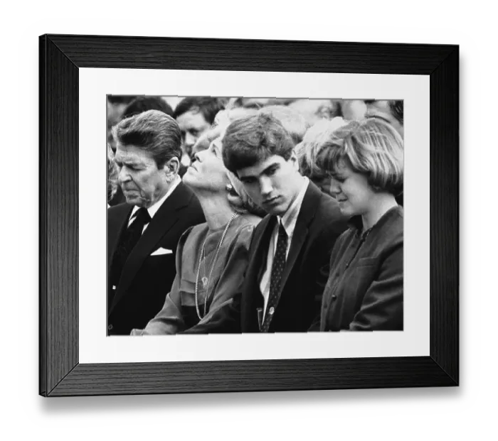 Framed Print : Reagans at Memorial Service Framed Print : Reagans at Memorial Service