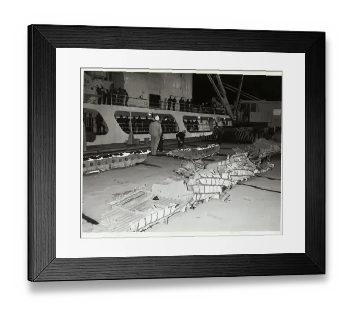 Framed Print : Wreckage Spread on Ship Deck Framed Print : Wreckage Spread on Ship Deck