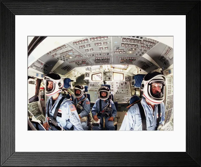 Framed Print : American Space Shuttle Astronauts Before Tragic Flight Framed Print : American Space Shuttle Astronauts Before Tragic Flight
