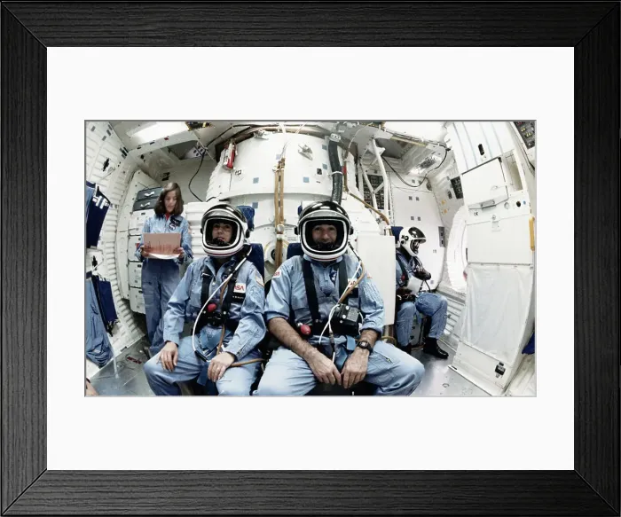 Framed Print : American Space Shuttle Crew During Training Session Framed Print : American Space Shuttle Crew During Training Session