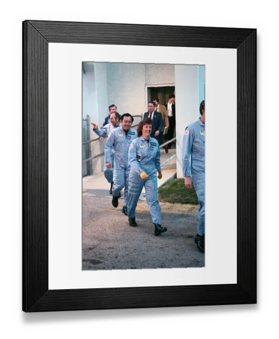 Framed Print : Challenger Crew Members Leaving for Launch Framed Print : Challenger Crew Members Leaving for Launch