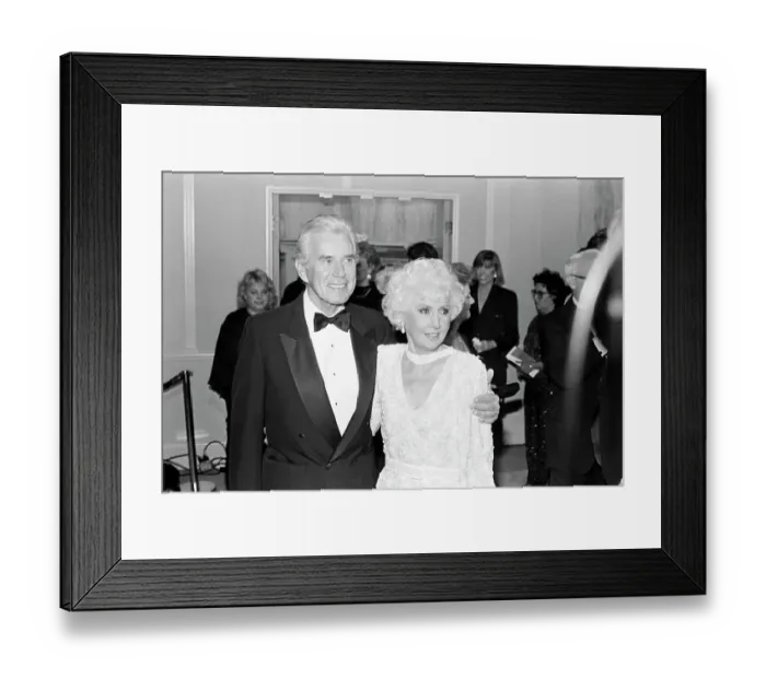 Framed Print : John Forsythe and Barbara Stanwyck