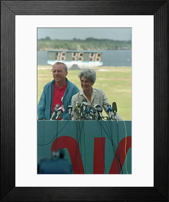 Framed Print : Edward and Grace Corrigan Speaking Framed Print : Edward and Grace Corrigan Speaking