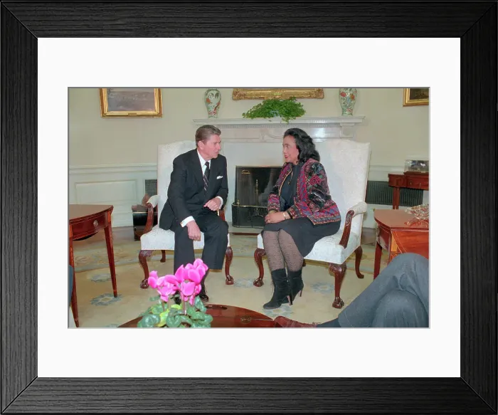 Framed Print : Ronald Reagan and Coretta Scott King Framed Print : Ronald Reagan and Coretta Scott King