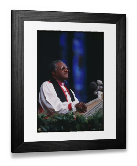 Framed Print : Desmond Tutu Preaching Framed Print : Desmond Tutu Preaching