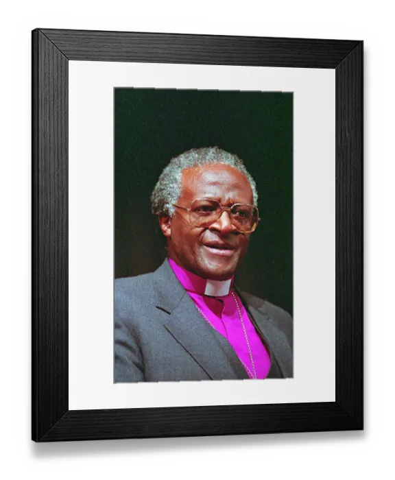 Framed Print : Portrait of Reverend Desmond Tutu Framed Print : Portrait of Reverend Desmond Tutu