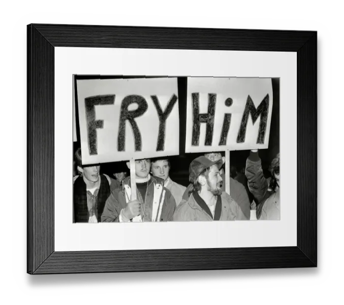 Framed Print : Protesters Carrying Signs Framed Print : Protesters Carrying Signs