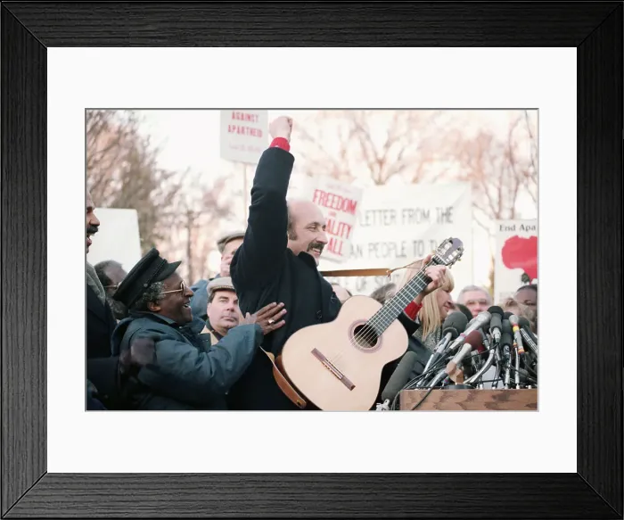 Framed Print : Desmond Tutu Congratulates Paul Stookey Framed Print : Desmond Tutu Congratulates Paul Stookey