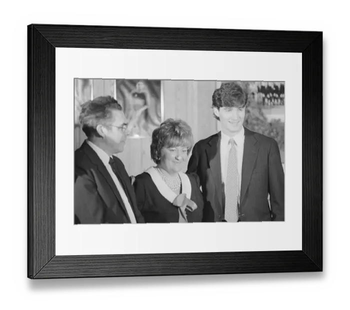 Framed Print : Mario Lemieux at Celebration With His Mother Framed Print : Mario Lemieux at Celebration With His Mother