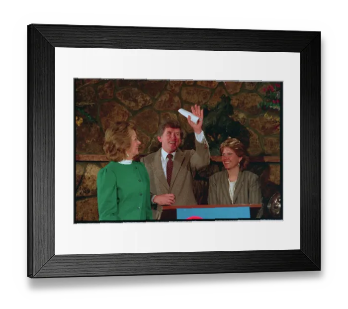 Framed Print : Senator Gary Hart and Family at Press Meeting Framed Print : Senator Gary Hart and Family at Press Meeting