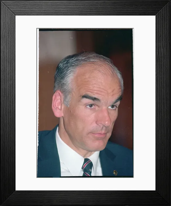 Framed Print : Donald P. Hodel Giving Interview Framed Print : Donald P. Hodel Giving Interview