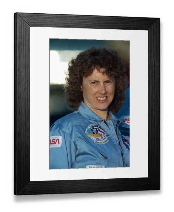 Framed Print : Christa McAuliffe Smiling
