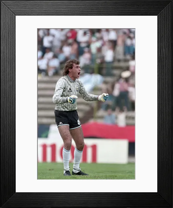 Framed Print : Soccer Action with Alberto Nery Pumpido Framed Print : Soccer Action with Alberto Nery Pumpido