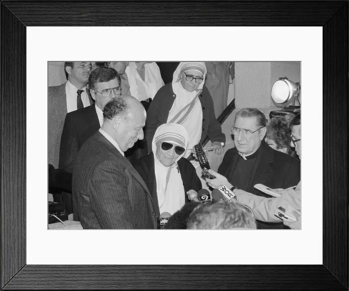 Framed Print : Mother Teresa's New York Press Conference Framed Print : Mother Teresa's New York Press Conference
