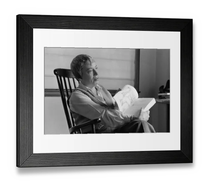 Framed Print : Ursula Le Guin Holding Book Framed Print : Ursula Le Guin Holding Book