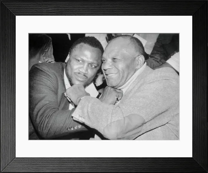 Framed Print : Joe Frazier and Joe Walcott Posing Framed Print : Joe Frazier and Joe Walcott Posing