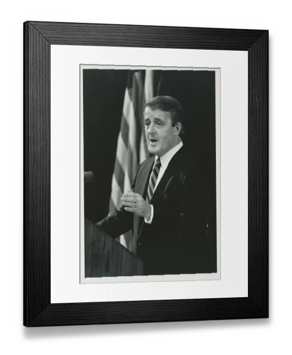Framed Print : Portrait of Brian Mulroney Framed Print : Portrait of Brian Mulroney