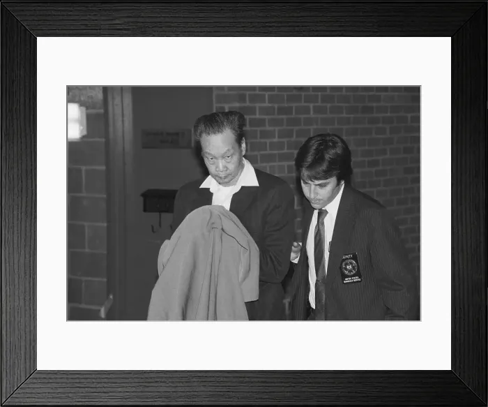 Framed Print : Espionage Suspect Larry Wa Tai Chin Being Escorted by Official Framed Print : Espionage Suspect Larry Wa Tai Chin Being Escorted by Official