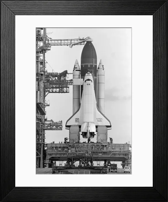 Framed Print : Space Shuttle Atlantis on Launch Pad Framed Print : Space Shuttle Atlantis on Launch Pad