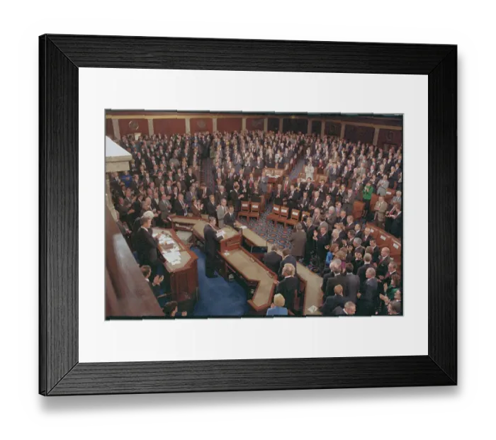 Framed Print : Ronald Reagan Receiving Standing Ovation Framed Print : Ronald Reagan Receiving Standing Ovation