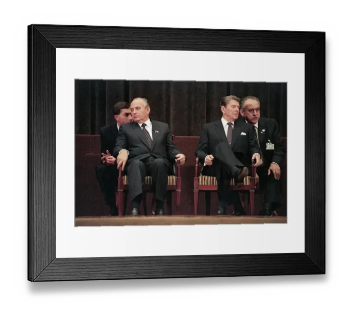 Framed Print : Gorbachev And Reagan At Geneva Summit Framed Print : Gorbachev And Reagan At Geneva Summit
