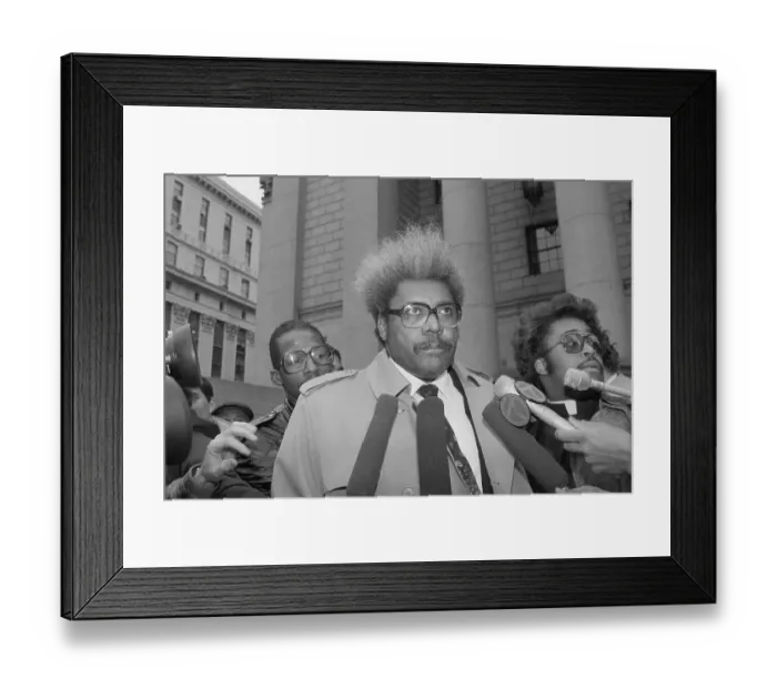 Framed Print : Promoter Don King at Press Conference Framed Print : Promoter Don King at Press Conference