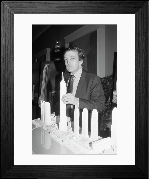 Framed Print : Donald Trump With Model of Television City