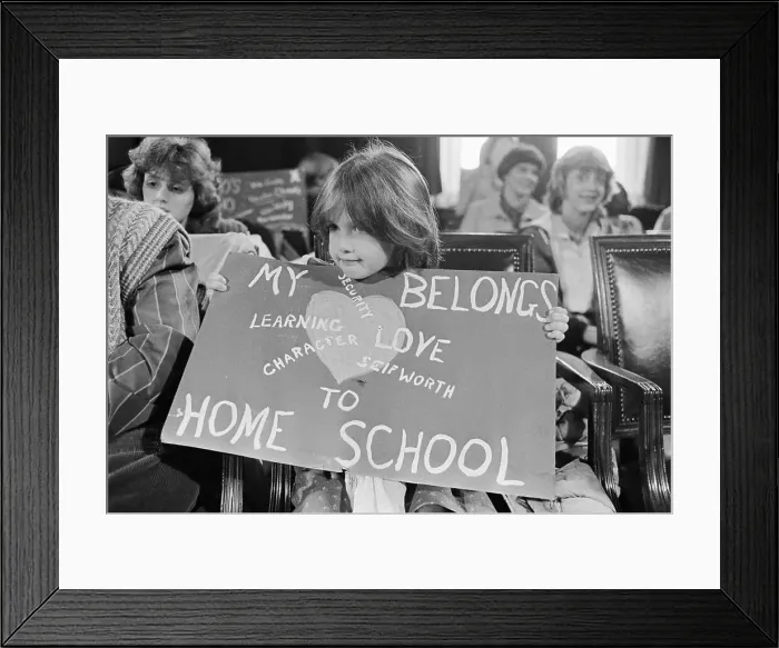 Framed Print : Little Girl Rallying for Education Framed Print : Little Girl Rallying for Education