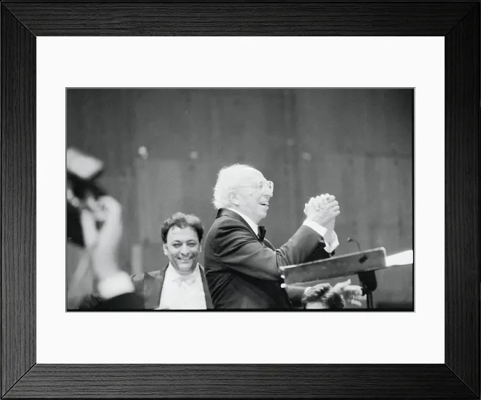 Framed Print : Aaron Copland Clasping His Hands Framed Print : Aaron Copland Clasping His Hands