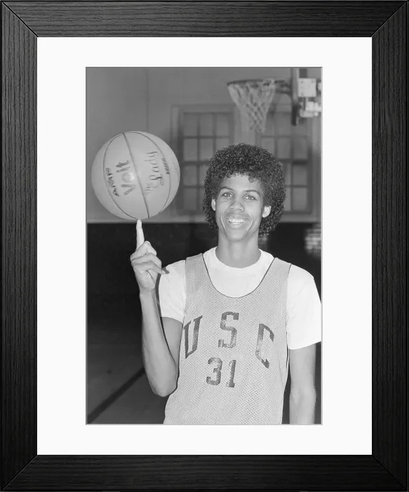 Framed Print : Cheryl Miller Spins A Basketball Framed Print : Cheryl Miller Spins A Basketball