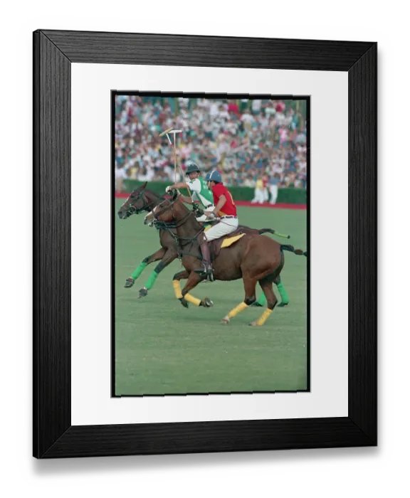 Framed Print : Prince Charles During a Polo Match Framed Print : Prince Charles During a Polo Match