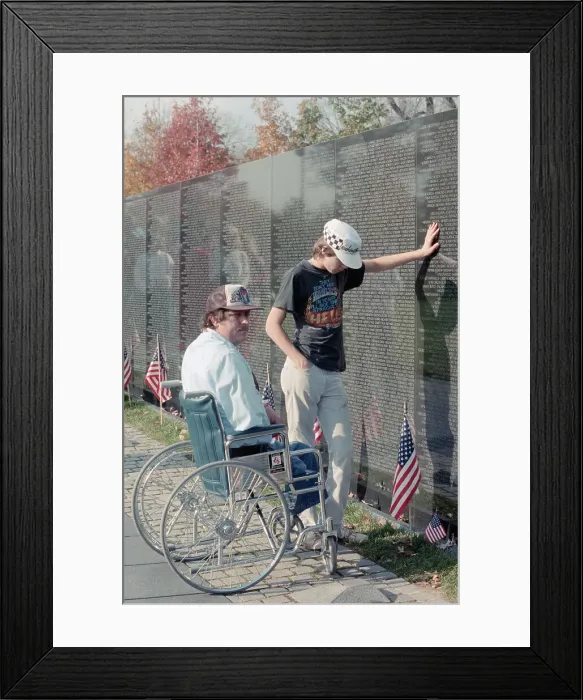 Framed Print : Handicapped Veteran At Vietnam Memorial Framed Print : Handicapped Veteran At Vietnam Memorial