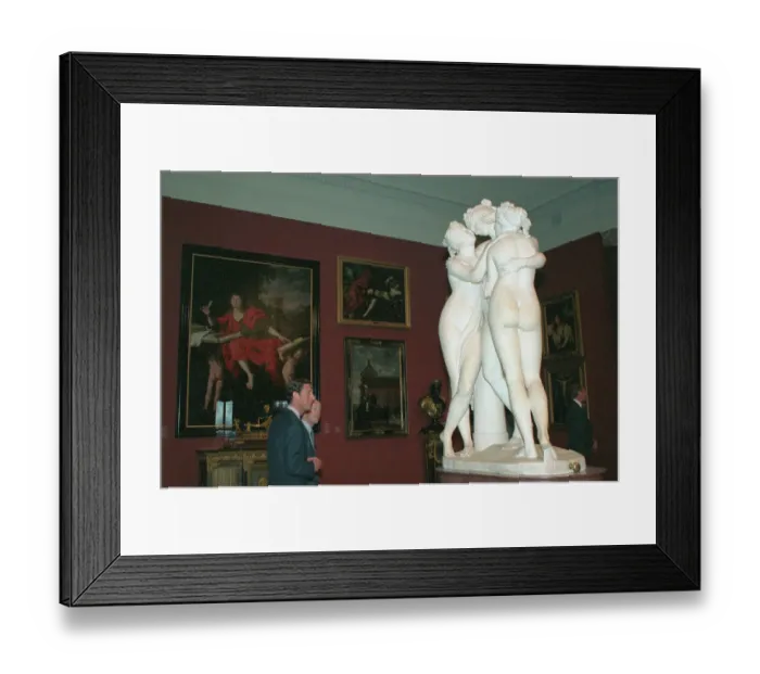 Framed Print : Prince Charles Strolling with Curator at the National Gallery of Art Framed Print : Prince Charles Strolling with Curator at the National Gallery of Art