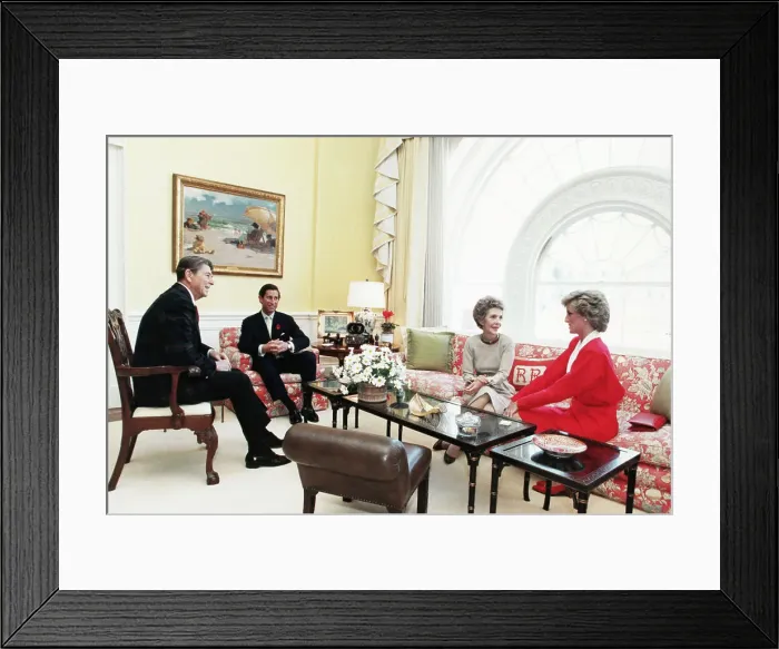 Framed Print : President and Mrs. Reagan with Prince Charles and Princess Diana Framed Print : President and Mrs. Reagan with Prince Charles and Princess Diana