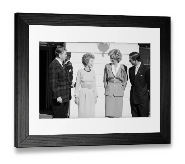 Framed Print : Ronald Reagan with Wife and Royal Couple Framed Print : Ronald Reagan with Wife and Royal Couple