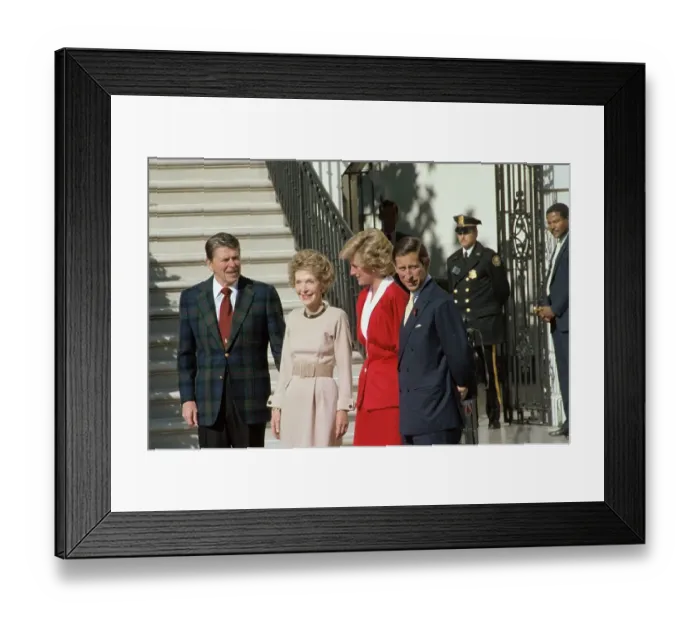 Framed Print : Nancy and Ronald Reagan with Princess Diana and Prince Charles Framed Print : Nancy and Ronald Reagan with Princess Diana and Prince Charles