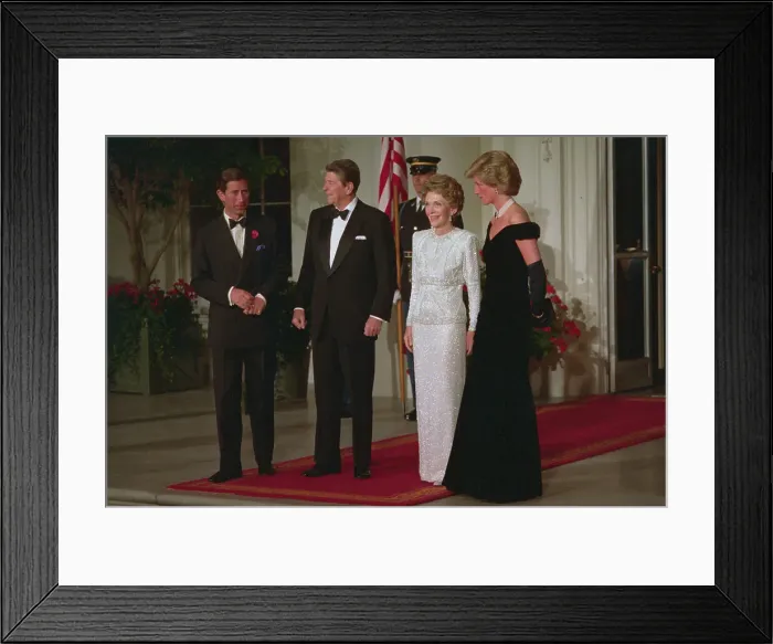 Framed Print : Nancy and Ronald Reagan with Prince Charles and Princess Diana Framed Print : Nancy and Ronald Reagan with Prince Charles and Princess Diana