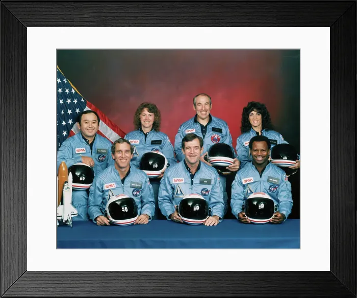 Framed Print : Portrait of Challenger Crew Framed Print : Portrait of Challenger Crew