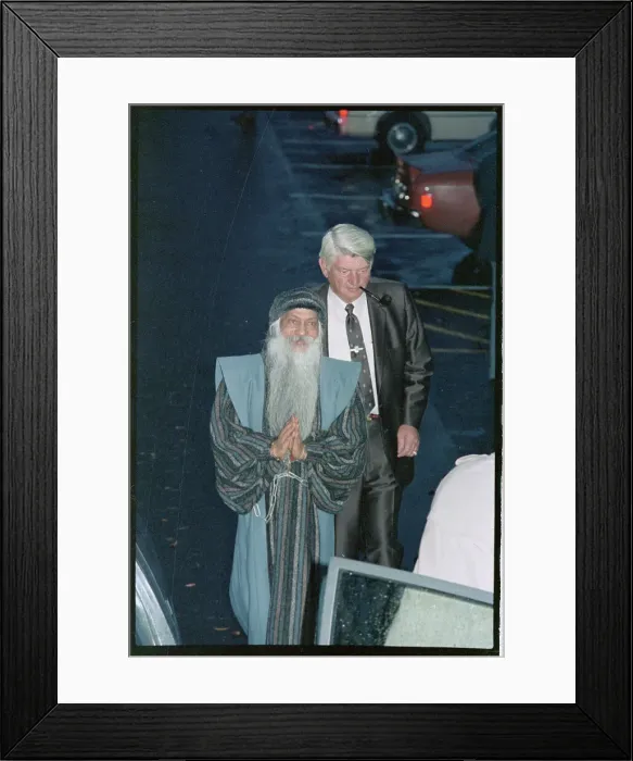 Framed Print : Portrait of Bhagwan Shree Rajneesh Being Taken into Custody