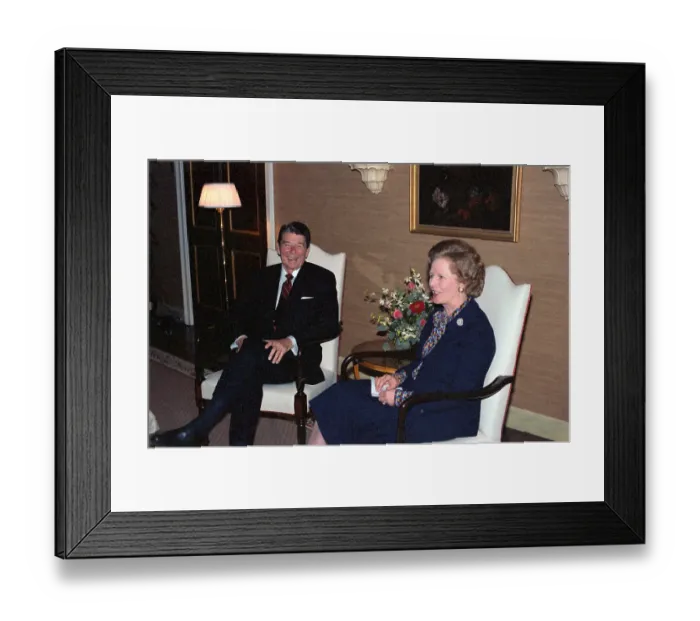 Framed Print : Ronald Reagan with Margaret Thatcher